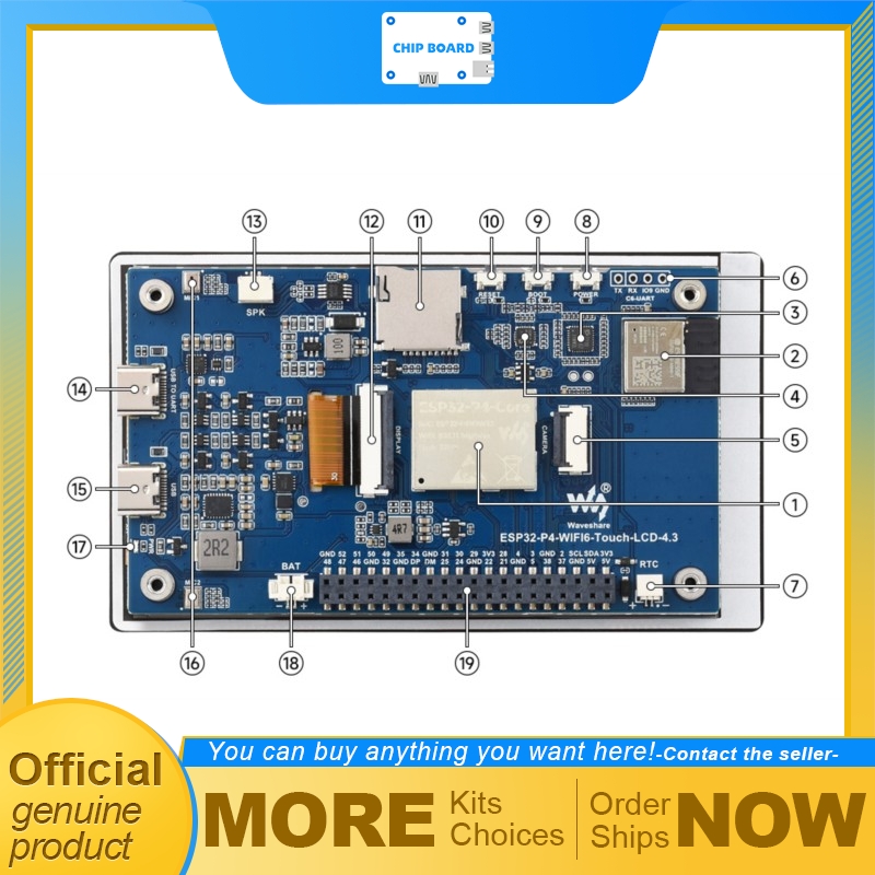 Waveshare Esp32 - Placa de Desarrollo con Pantalla Táctil