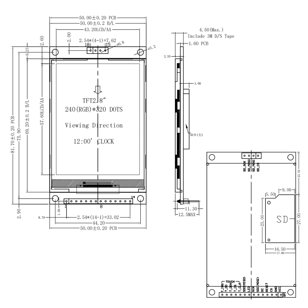 Módulo de Pantalla LCD TFT de  - Devkitc reseña y precio